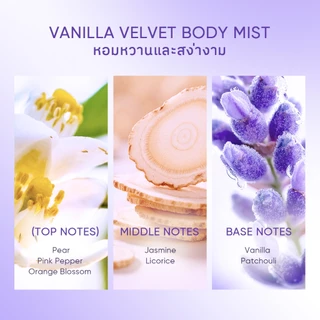 Grace and Glow vanilla velvet body mist - สเปรย์ฉีดผิวกาย บอดี้ มิสต์