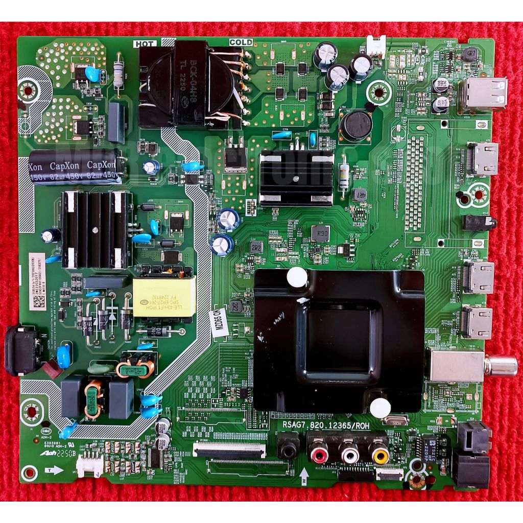 เมนบอร์ดทีวี Hisense สำหรับรุ่น 50E6H , 50A6100H พาสบอร์ด RSAG7.820.12365/ROH