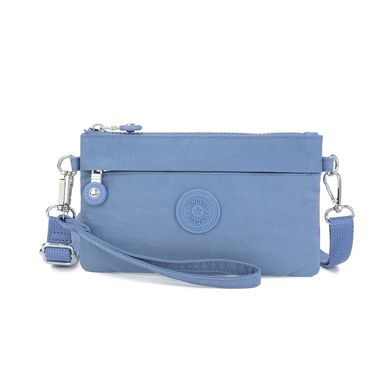 MINDESA--พร้อมส่ง กระเป๋าคล้องมือ/คล้องแขน สตางค์ ผ้าไนลอน กระเป๋าสะพายข้าง มีสายคล้องข้อมือ กันน้ำ100% ผ้าไนลอน-8147