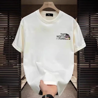 🚚ส่งจากกรุงเทพ เสื้อยืดแขนสั้นชาย เสื้อโอเวอร์ไซส์ แบรนด์แฟชั่น เสื้อยืดคอกลมแขนสั้น พิมพ์ลายตัวอักษรสุดเท่ S-3XL
