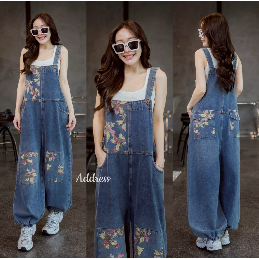 Jeans BiB Patch Floral Long Pant – โปรปัง