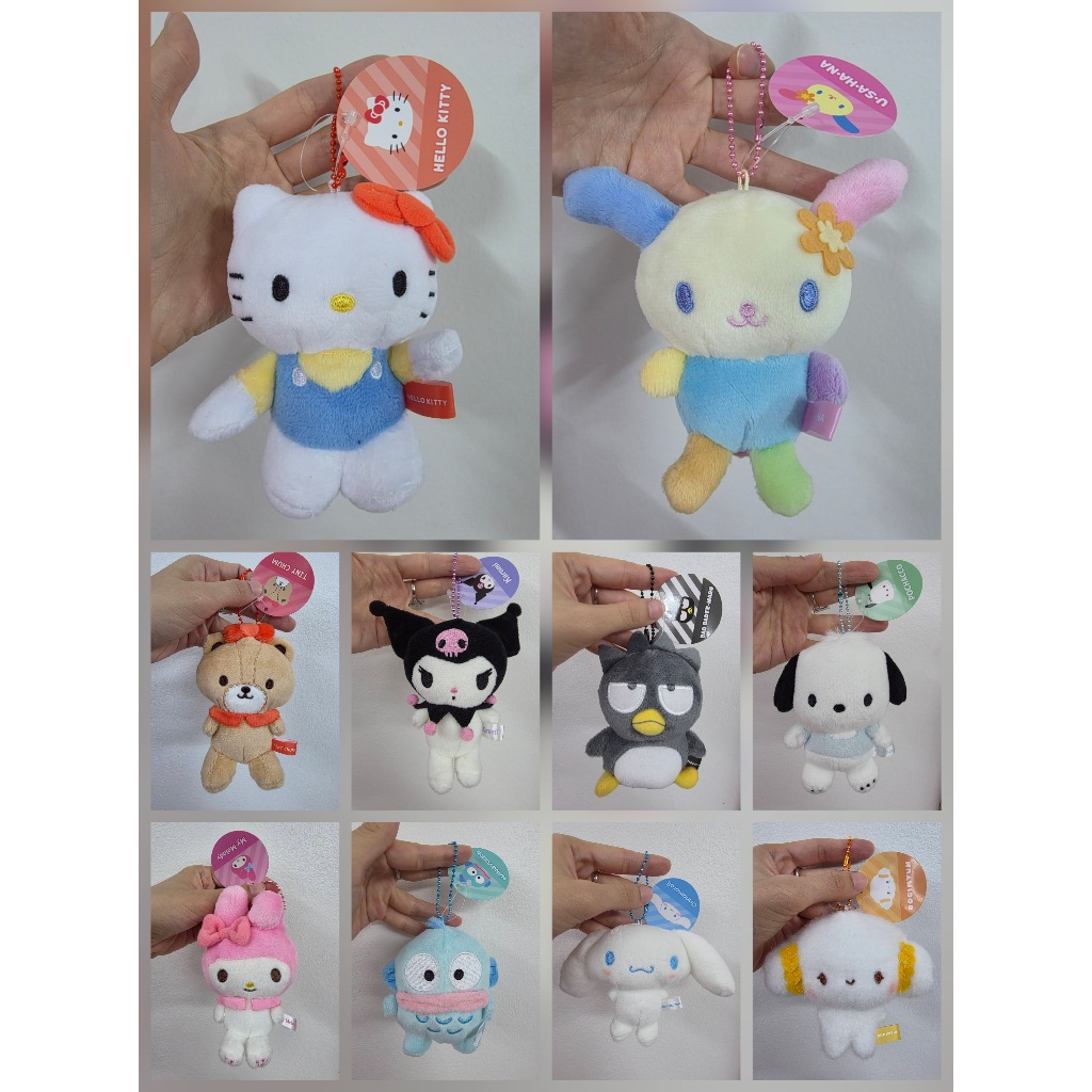 พวงกุญแจตุ๊กตา Sanrio ของแท้ จากญี่ปุ่น มีของพร้อมส่ง ที่ห้อยกระเป๋าสุดน่ารัก คิตตี้ Kitty ซานรีโอ้ My melody Kuromi V3
