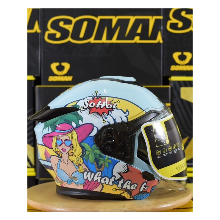 หมวกกันน็อคครึ่งใบ Soman 527 ลาย Carbon ใหม่ล่าสุด 2026 แถมฟรีบลูทูธ! | นวมถอดซักได้ 3 ชิ้น ไม่เหม็น - รูปที่ 7