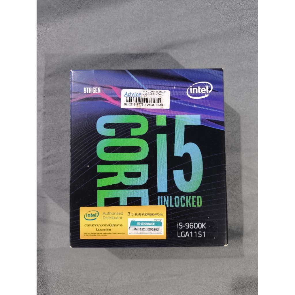 CPU (ซีพียู) INTEL CORE I5 9600K 6C/6T 4.6GZ