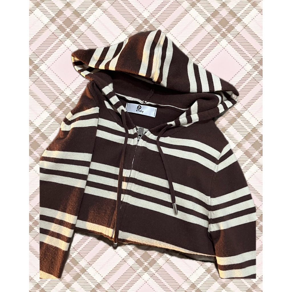 Pradap hoodie brown-cream 🤎🤍