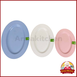 จานเปล จานทรงรี  เนื้อ ABS ตราTOP