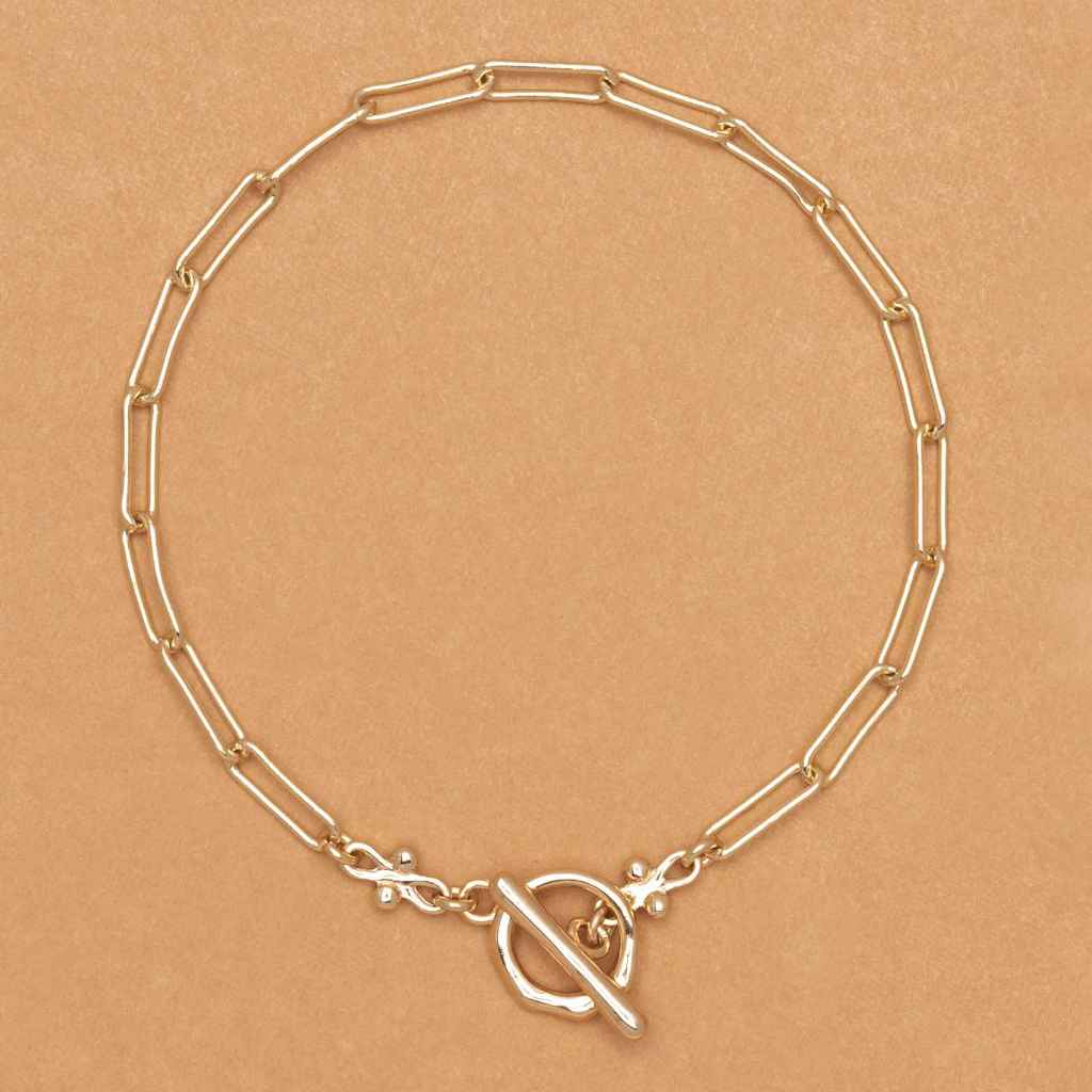 INFINITE CHAIN  LOOP OF GRACE BRACELET - สร้อยข้อมือโซ่สีทอง