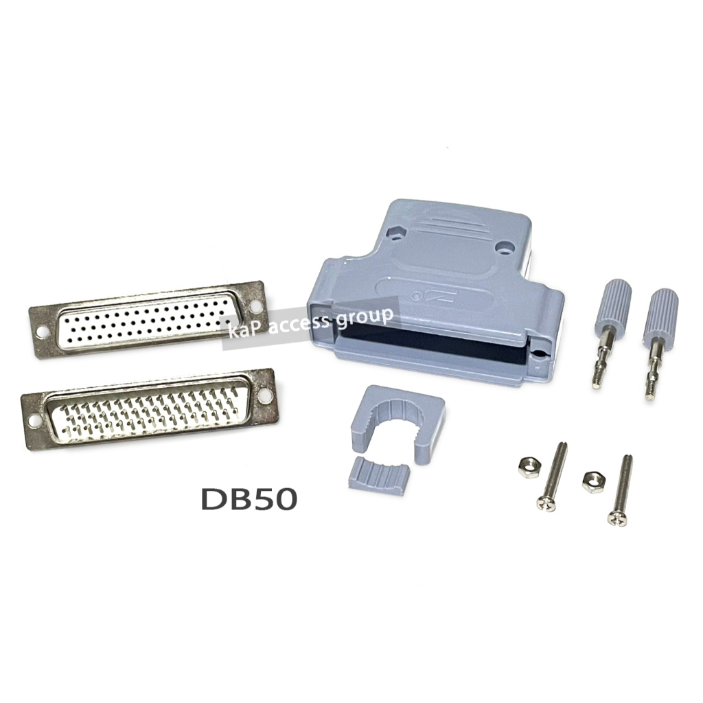 หัว DB 50 pin แบบ 3 แถว Connector D-Sub DB50 ชุดประกอบ ตัวผู้ ตัวเมีย และฝาครอบ Cover มีของพร้อมส่งใ
