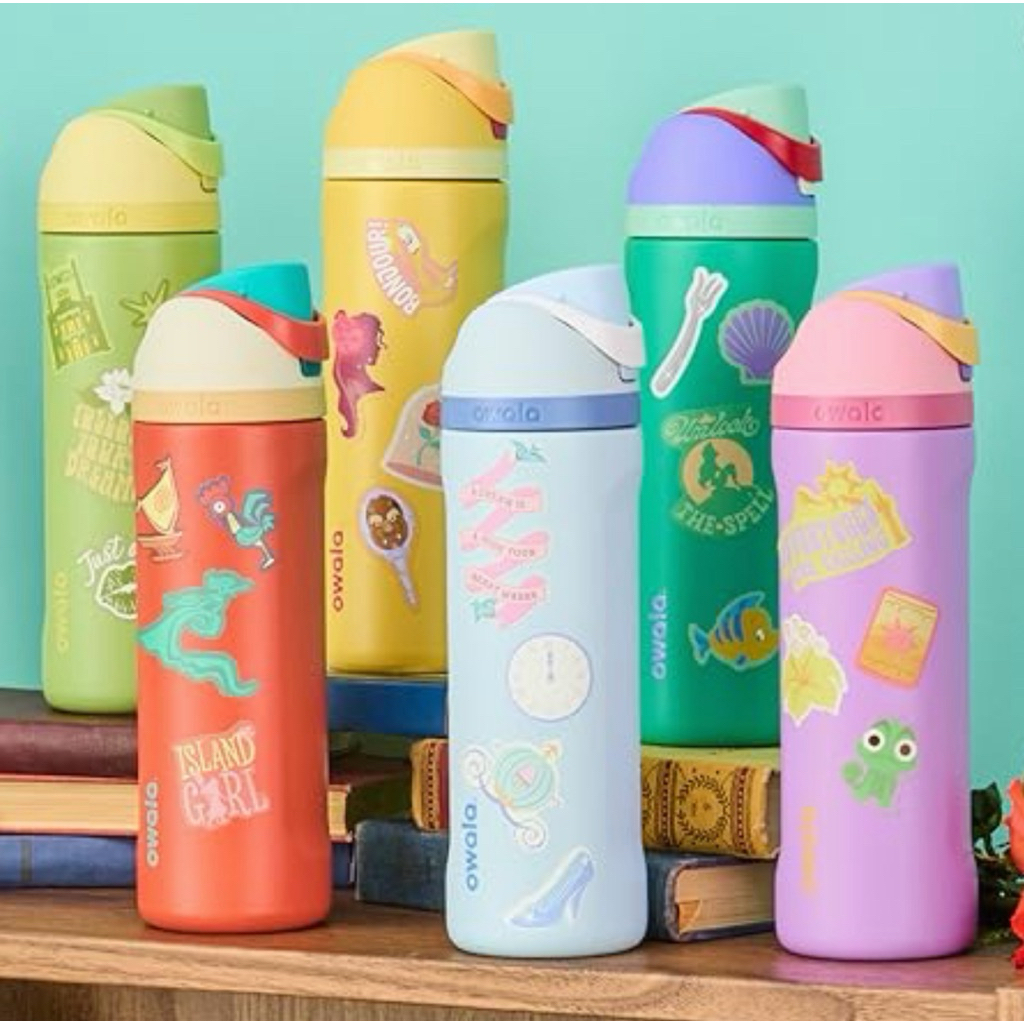 🇺🇸 OWALA Disney Princess ของแท้ 100% 24oz 30oz กระติกน้ำ Owala FreeSip Moana Rapunzel Harry Potter ของแท้ จากอเมริกา USA