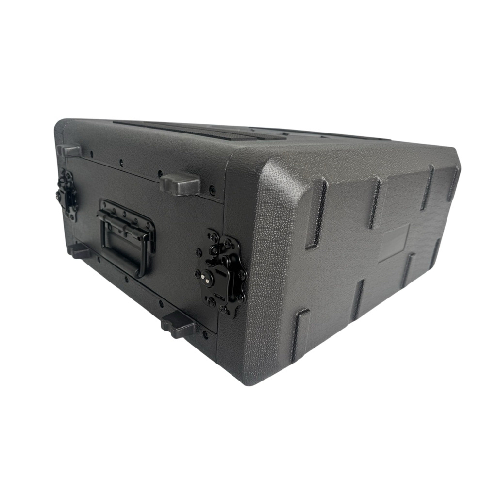 กล่อง rack 4 u ลึก 15 นิ้ว PE Case แร็คพลาสติกอย่างดี  HDPE Flight Case 4U ลึก 15 นิ้ว