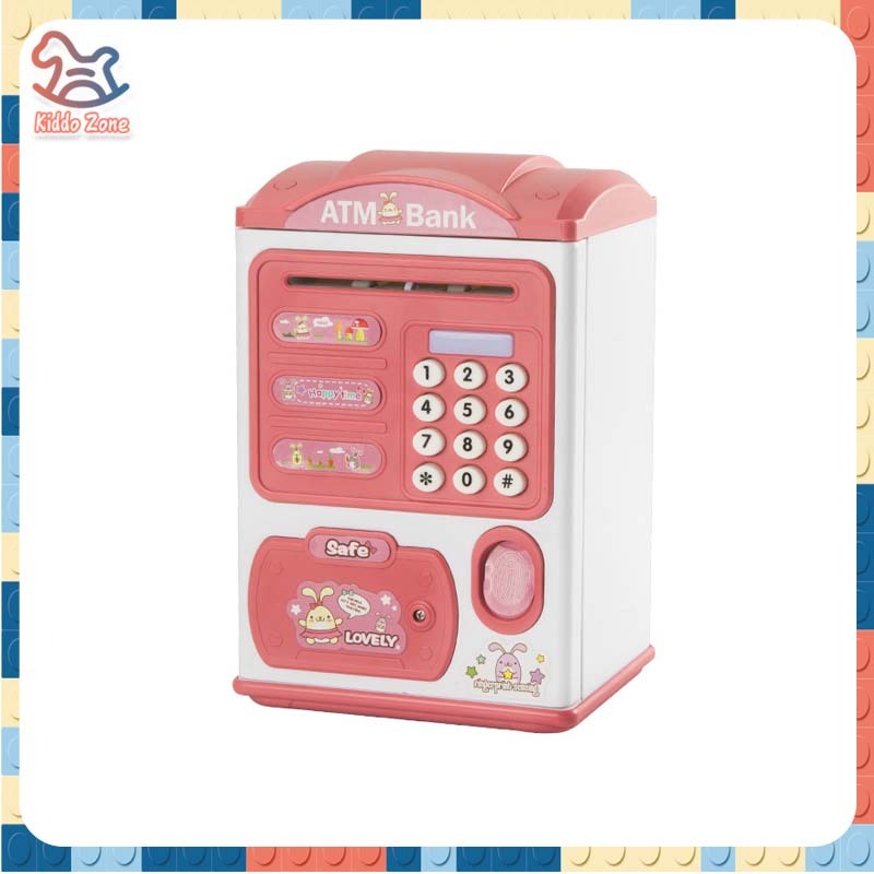 กระปุกออมสินไฟฟ้า ตู้เอทีเอ็มเด็ก สามารถตั้งรหัสผ่านได้ กระป๋องเก็บเงิน กระปุกออมสินตู้เซฟ มีดนตรีมีรหัส - รูปที่ 4