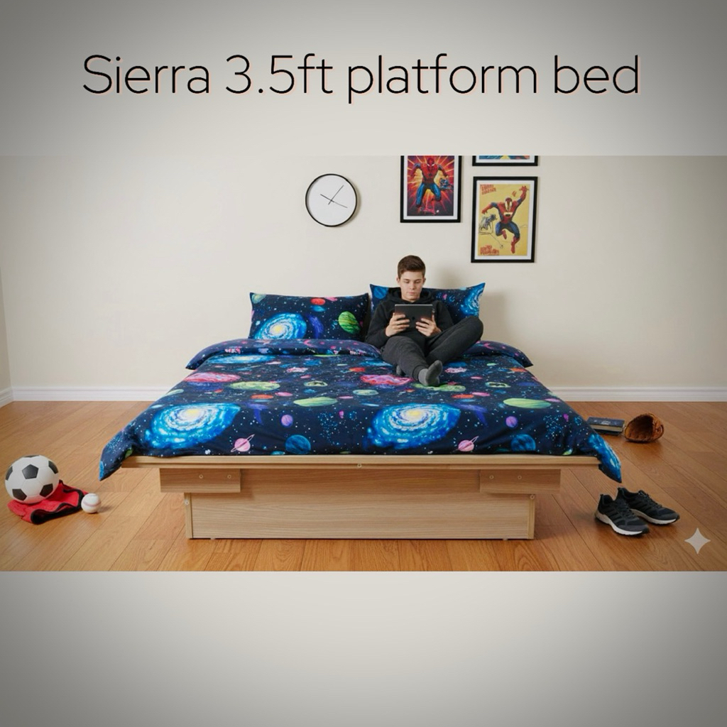 Tomato Home Sierra เตียงนอน 3.5ฟุต | Zen design สวยเรียบง่าย | แข็งแรงรับน้ำหนักได้ 200 กิโล