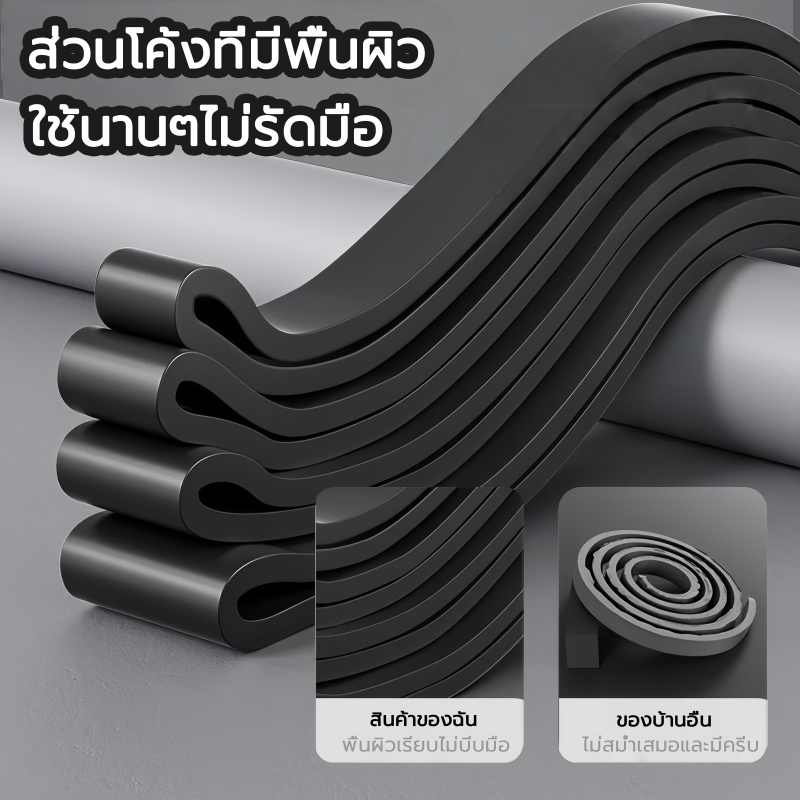 （หนาขึ้นปลอดภัยขึ้น ） วัสดุลาเท็กซ์ 4.5mm ยางยืดออกกำลัง ZHONGOU ออกแบบหนาขึ้น อุปกรณ์ฟิตเนสมี resistance band - รูปที่ 6