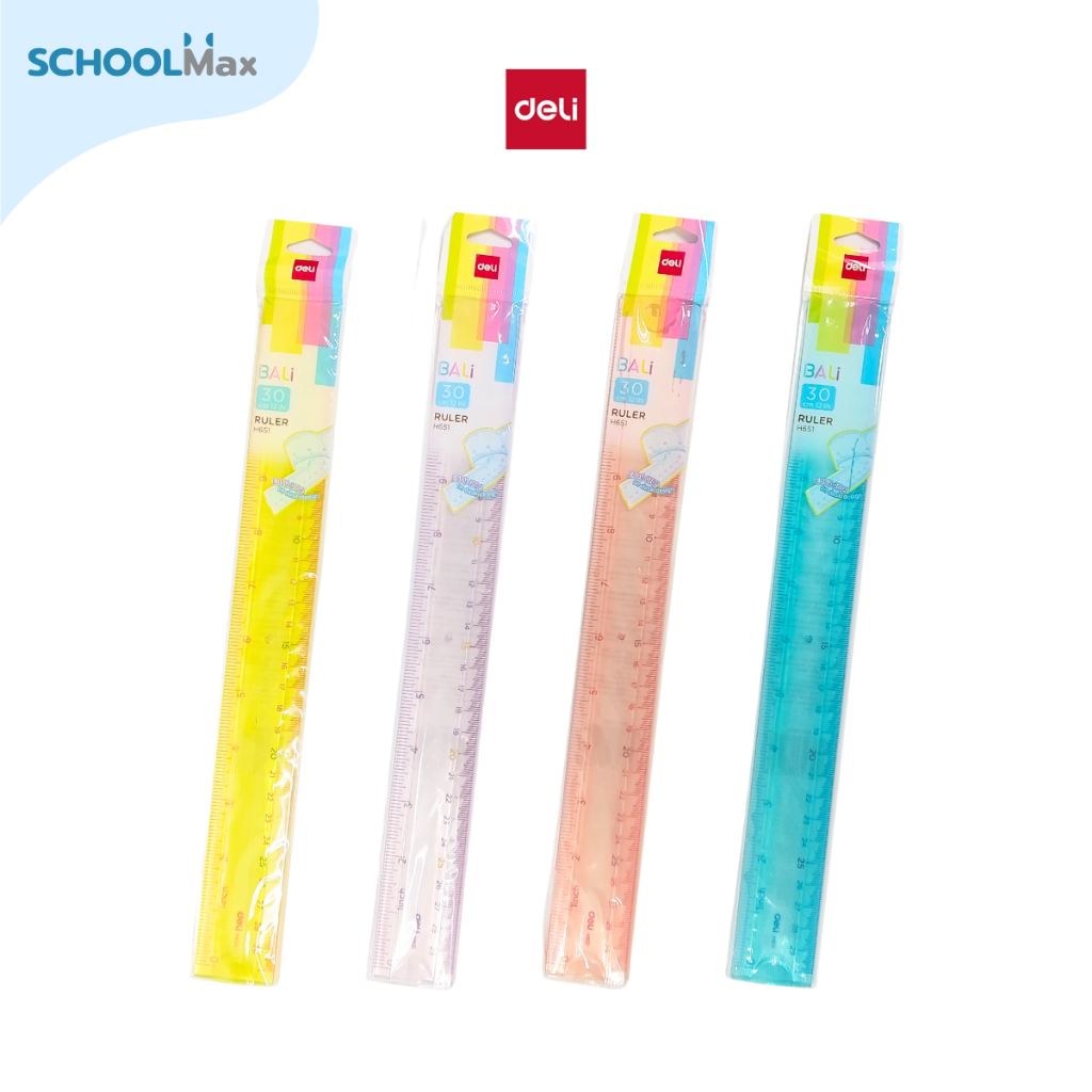 Deli ไม้บรรทัดงอได้ 30 cm คละสี No.H651
