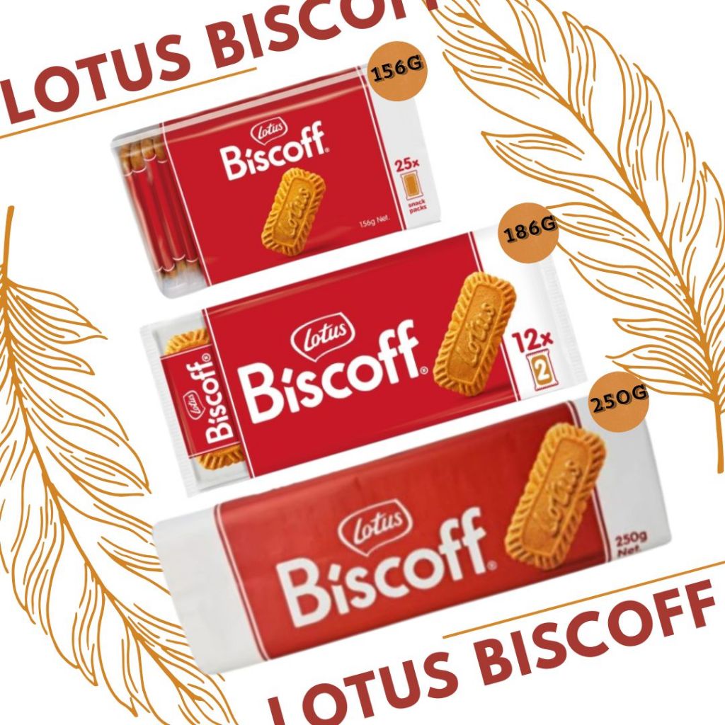 Lotus Biscoff Biscuit บิสกิตรสคาราเมล มี 3 ขนาด สินค้ามีฮาลาล จากเบลเยียม