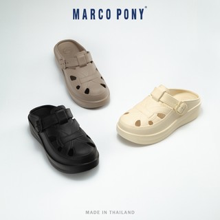 Marco Pony รองเท้ารัดส้นผู้หญิง รองเท้าแฟชั่นลําลอง ส้นหนา 5 ซม เพิ่มความสูง พื้นหนา กันลื่นและทนทาน วัสดุ EVA MH9036