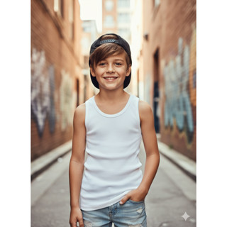 เสื้อกล้ามเด็กผู้ชายแพ็ค 3 ตัว ผ้าคอตตอน 100 ใส่สบาย