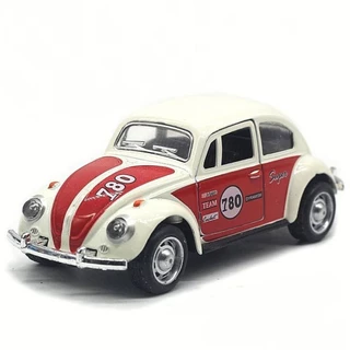 โมเดลรถเต่า Beetle รถเหล็ก ไม่มีกล่อง มีลาน เปิดประตูได้ รถคลาสสิค