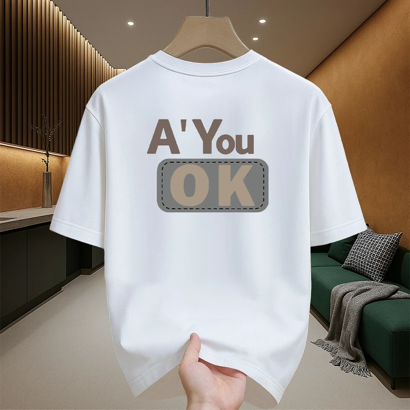 ใหม่ เสื้อยืดลําลอง เสื้อยืดคอกลม แขนสั้น พิมพ์ลายตัวอักษร ทรงหลวม แฟชั่นฤดูร้อน