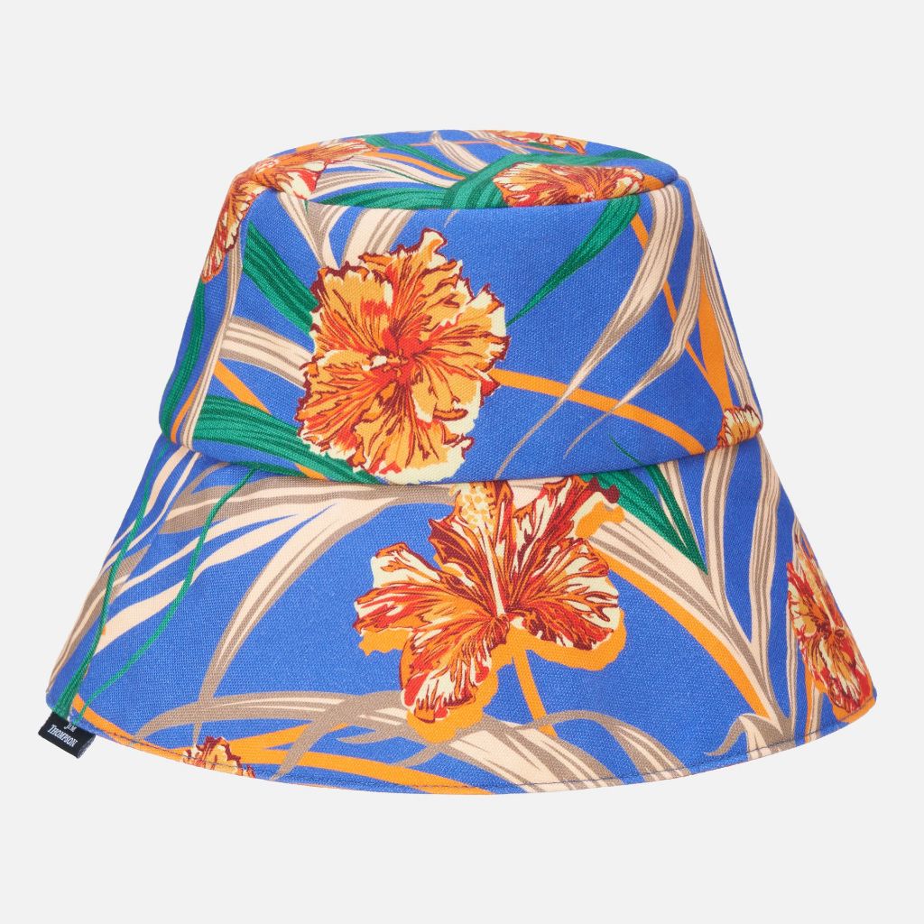 Bunga Raya Cotton Reversible Bucket Hat - Blue