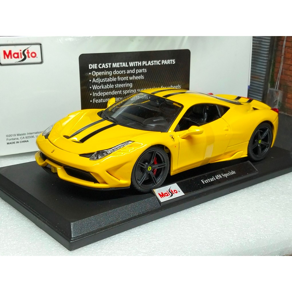 โมเดลรถFerrariF458speciale 1/18 โมเดลรถFerrari458speciale โมเดลรถ Ferrari 458 speciale 1:18 Maisto ร