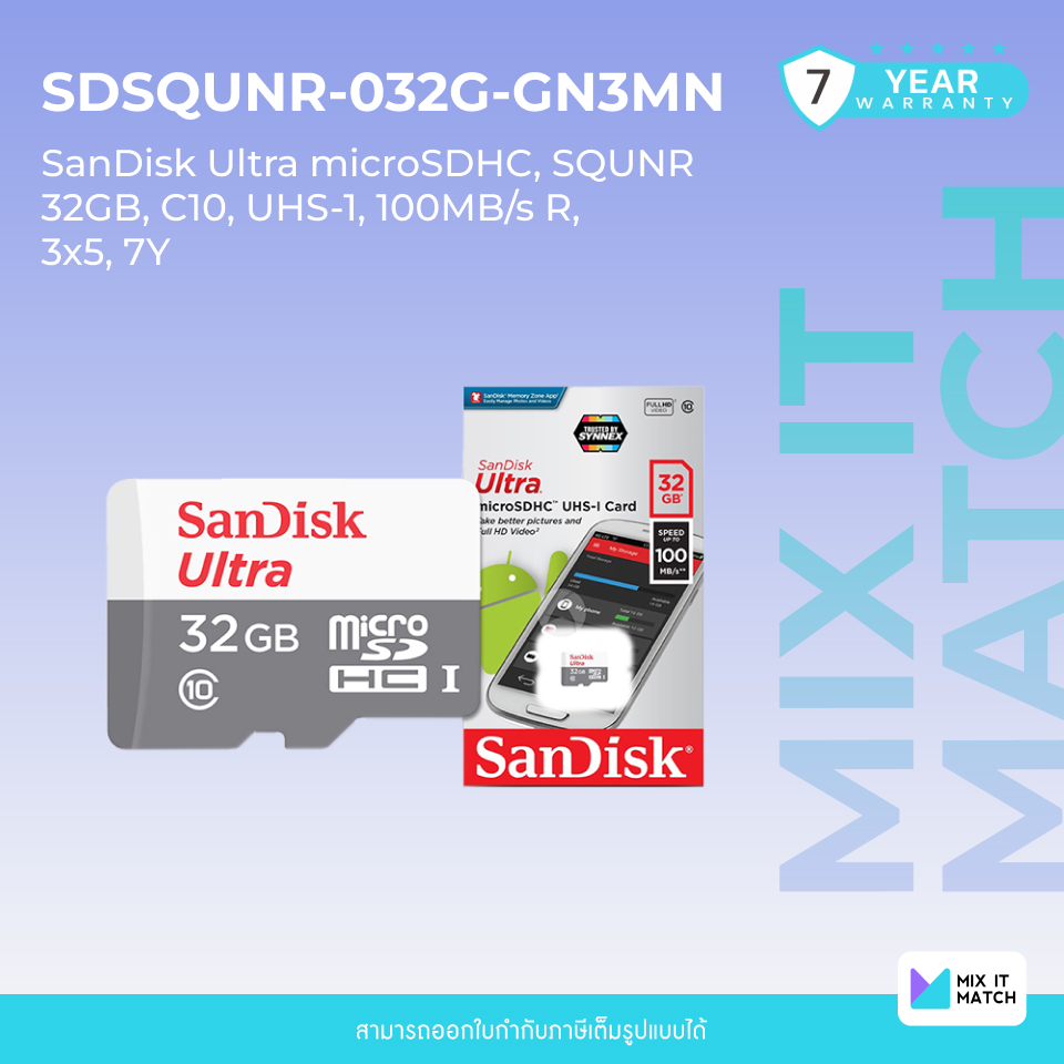 Sandisk (SDSQUNR-032G-GN3MN) 32GB Micro SD Card Ultra