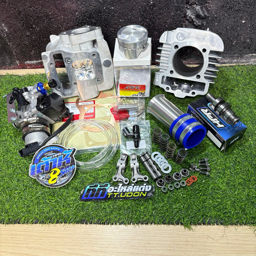 ชุดเสื้อสูบ เวฟ110i 4วาล์ว ลูกLHK แคมเต้าหู้ ครบชุด มีขนาด53-59 มิล