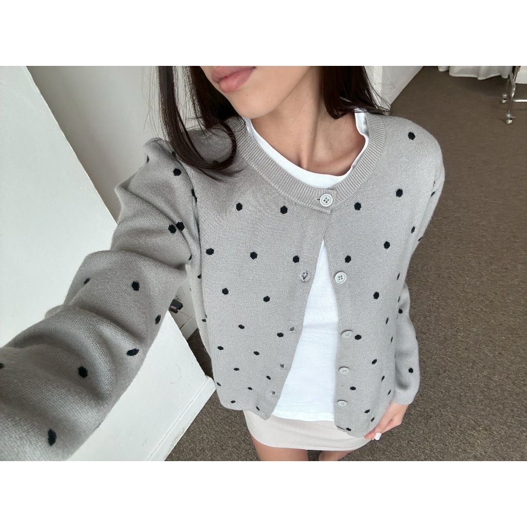 คาร์ดิแกนลายจุด Rush Official Polka Dot Cardigan