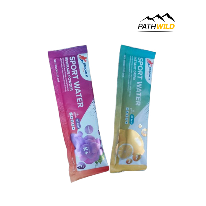 Stronk-k Plus Sport Water with Calcium and Vitamin C ผงชงให้พลังงาน เครื่องดื่มสำหรับนักกีฬา เกลือแร่ชนิดผงสูตรเย็น-ซอง