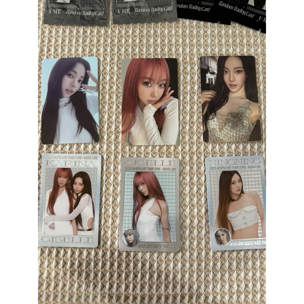 พร้อมส่ง aespa Random Trading card 2025 aespa live tour synk : aexis line