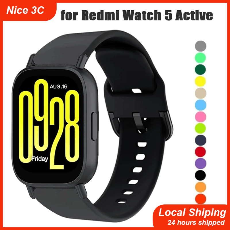 สายรัดซิลิโคนสำหรับนาฬิกา Redmi Watch 5 Active สมาร์ทวอทช์แบบสปอร์ต สายรัดข้อมือสำหรับ Xiaomi Redmi Watch 5 Lite อุปกรณ์