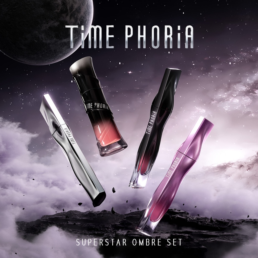ลิปสติก 3 แท่งTime Phoria Stellar Dust Lip Stain|Nebula Velvet Lip Cream|Eternal Air Lip Matte|Jeff&