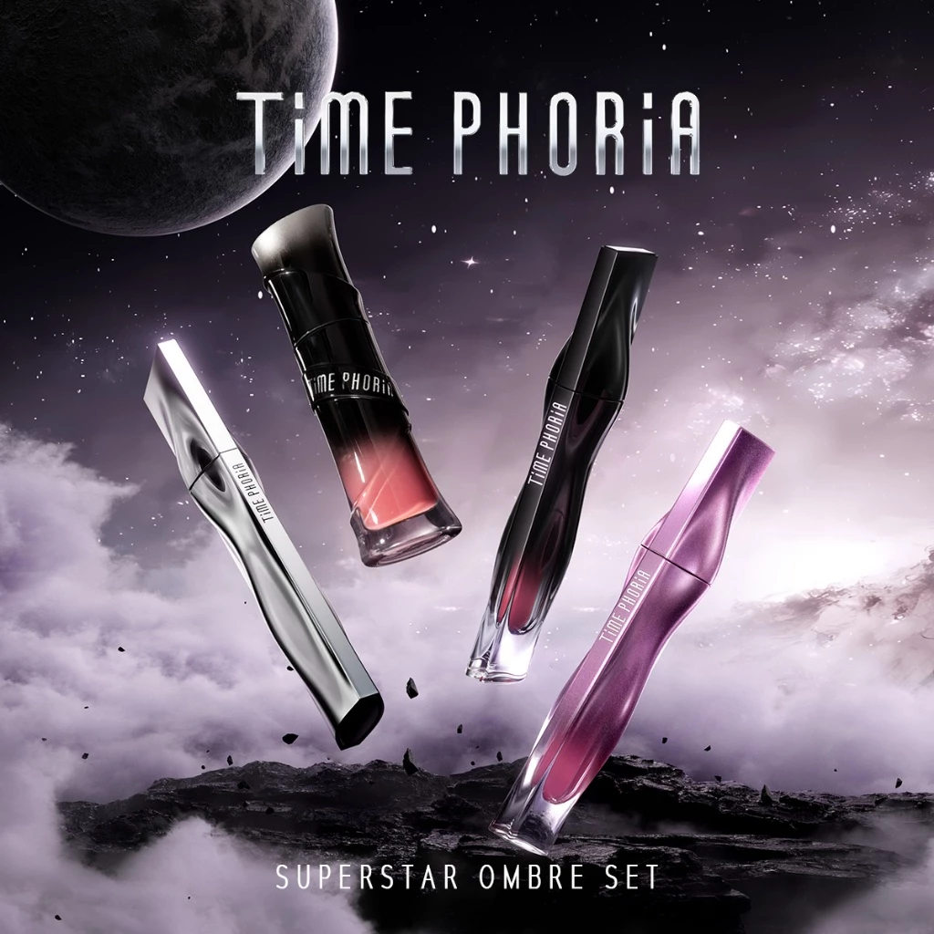 ลิปสติก 3 แท่งTimePhoria Stellar Dust Lip Stain|Nebula Velvet Lip Cream|Eternal Air Lip Matte|Jeff&Prim's Pick ลิป