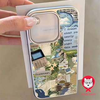 เคสไอโฟน 11 สำหรับ iPhone 13 15 16 11 12 14 Pro Max 8 7 15 16 14 Plus XR X XS MAX ผ้าคลุมนุ่มแบบเรโทรย้อนยุคโรแมนติก