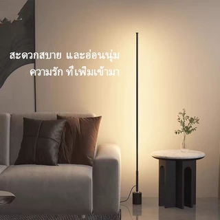 📢 100 ซม. 📢 โคมไฟตั้งพื้นเส้นเรียบง่ายห้องนั่งเล่นห้องนอนโคมไฟตั้งโต๊ะโคมไฟตกแต่งรีโมทคอนโทรลหรี่ไฟตกแต่ง