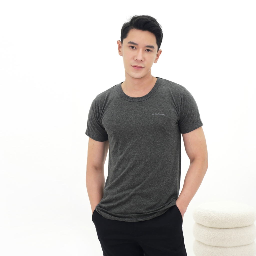 ELLE HOMME  เสื้อคอกลมแบบไร้ตะเข็บ PACK 1 ชิ้น  มีให้เลือก 4 สี รุ่น-KVR9999