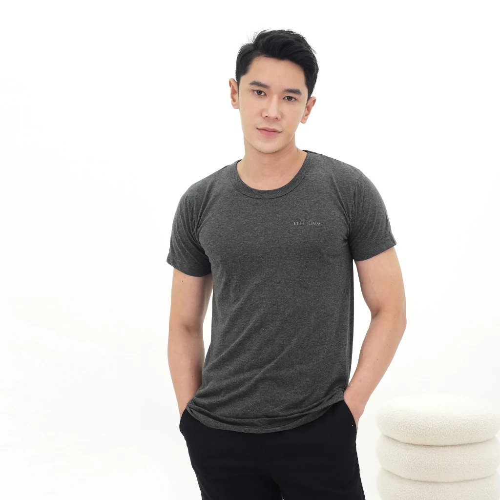 ELLE HOMME เสื้อคอกลมแบบไร้ตะเข็บ PACK 1 ชิ้น มีให้เลือก 4 สี รุ่น-KVR9999
