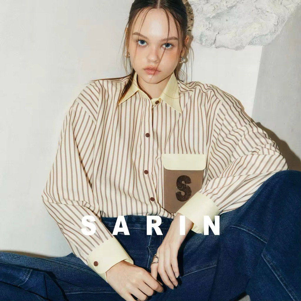 Sarin puipui shirt สี chocolate mousse size 49"