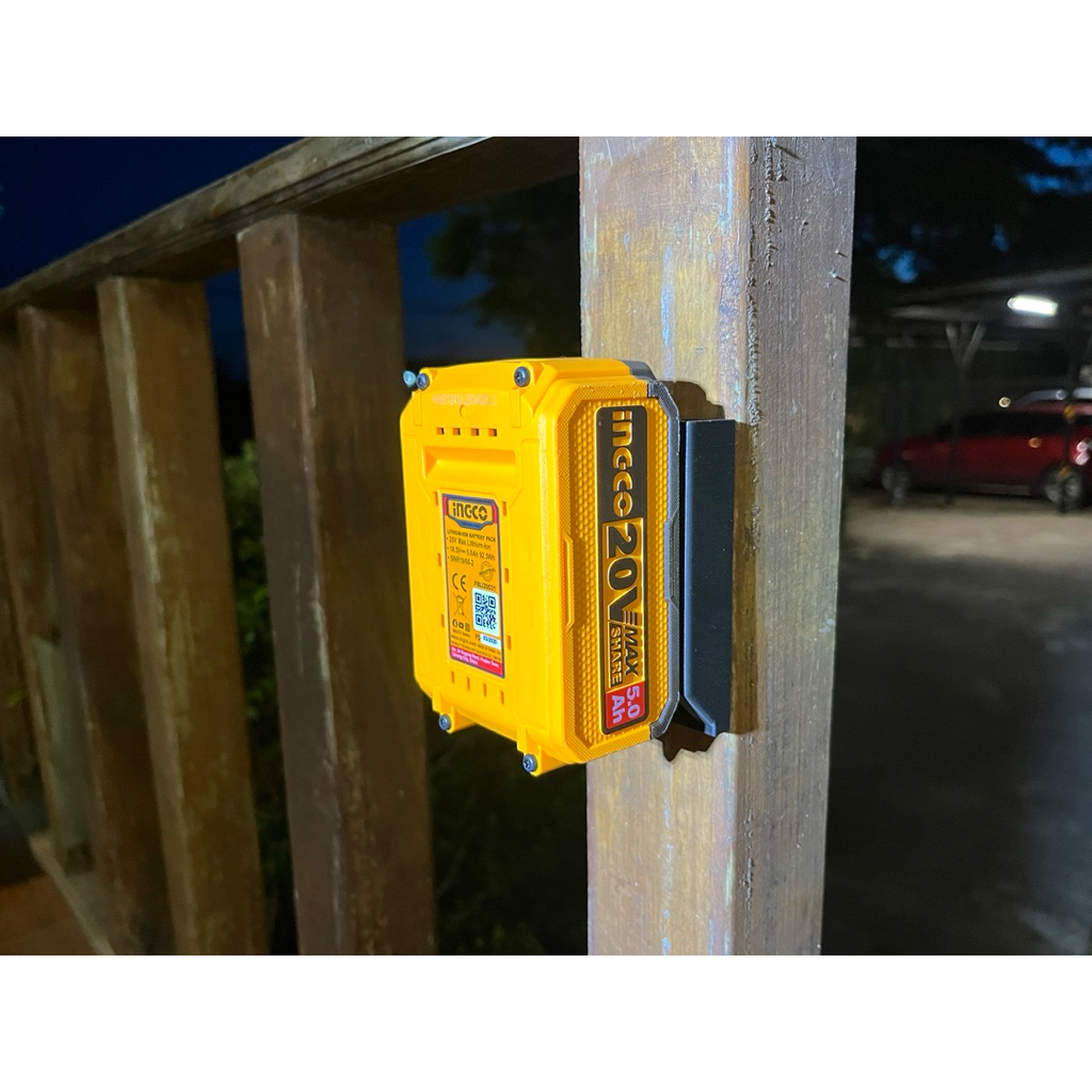 ที่เก็บแบตเตอรี่ติดผนังสำหรับ INGCO/TOTAL/EMTOP/JADEVER 20V