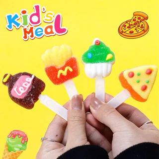 Pipp fastfood gummy เยลลี่เสียบไม้ ฟาสต์ฟู้ด((กล่อง12ชิ้น))