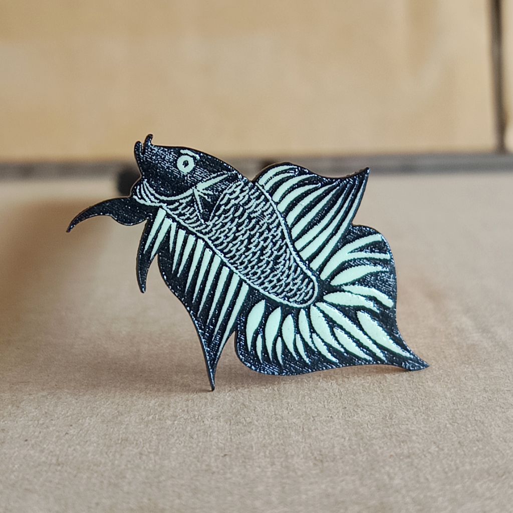 ไม้ล่อปลากัด เรืองแสงเขียว < Glow Betta Wand / Betta Stick >