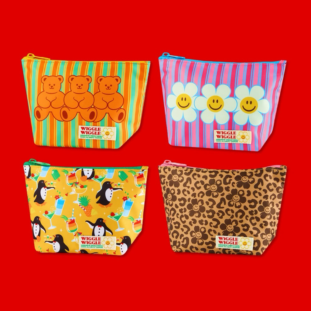 🌷Wiggle Wiggle🌷V.2 Pattern Pouch กระเป๋าซิป ใส่ของจุกจิก