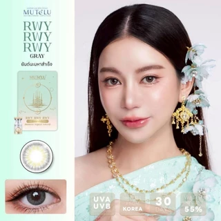คอนแทคเลนส์ HYDROGEL มูเตลู เสริมโชคลาภเงินทอง คิดเงินได้เงิน คิดทองได้ทอง🌈Rwy rwy rwy🌈 Brown / Gray (Mutelu) ขนาดมินิ💖