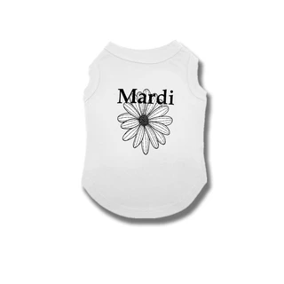 🇹🇭พร้อมส่ง🇹🇭 MARDĪ เสื้อหมา เสื้อแมว โทนสีพาสเทล แขนกุด เนื้อผ้าคอตตอน100% สกรีนลายน่ารัก