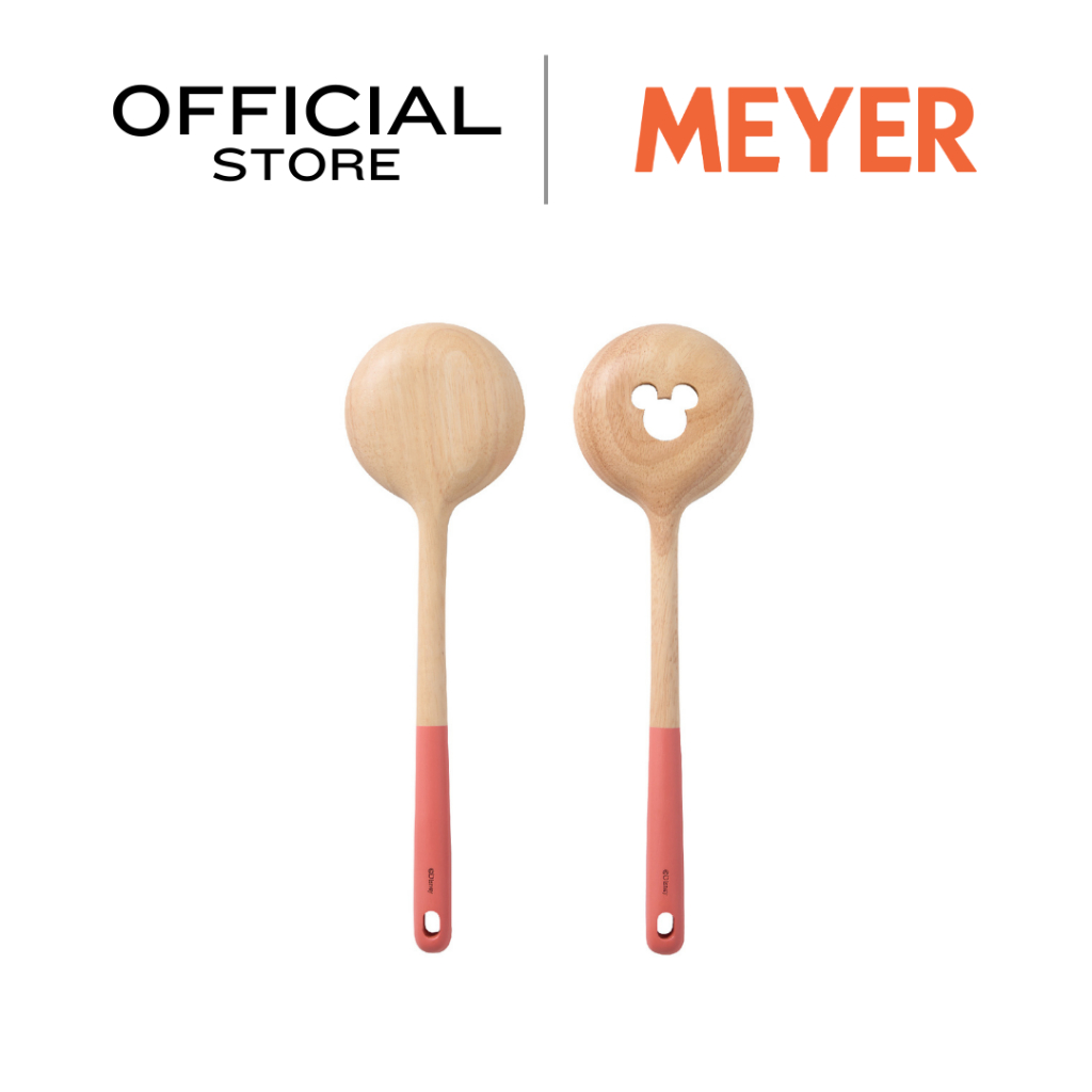 MEYER DISNEY EARTHEN ชุดทัพพีไม้ยางพาราคู่ ด้ามสี ความยาวรวม ขนาด 30 เซนติเมตร (49219-C)