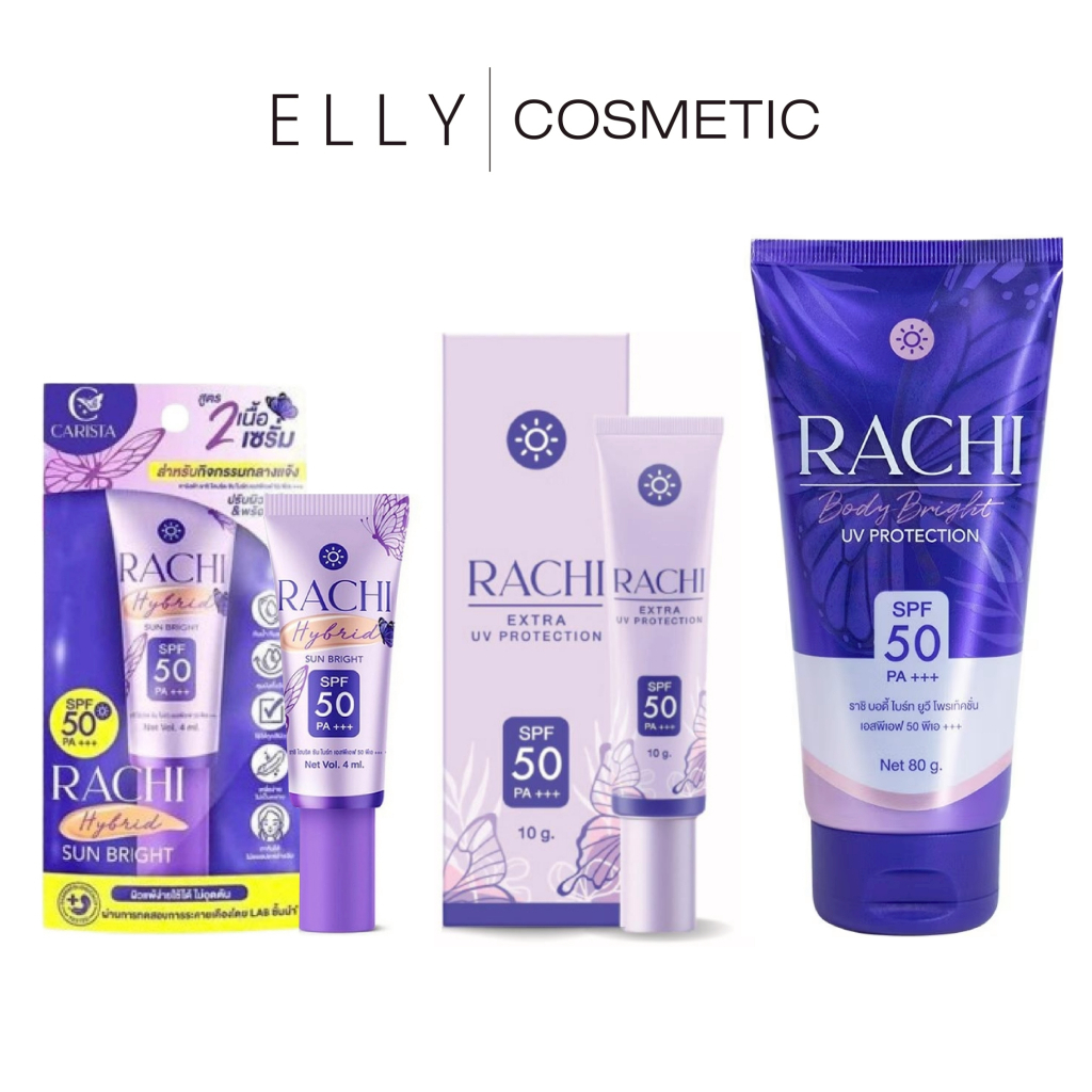 Rachi Extra UV Protection SPF50PA+++ ราชิกันแดดเนื้อมูส เกลี่ยง่าย (10 กรัม x 1 กล่อง)