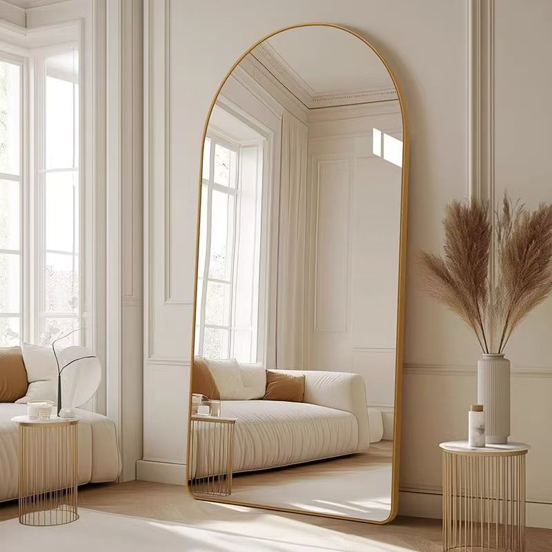 【รถผู้ขาย ส่งฟรี】MOK กระจกเต็มตัว 185*98CM ช่วยเสริมความสูงและผอม พร้อมขาตั้งและสามารถแขวนผนัง