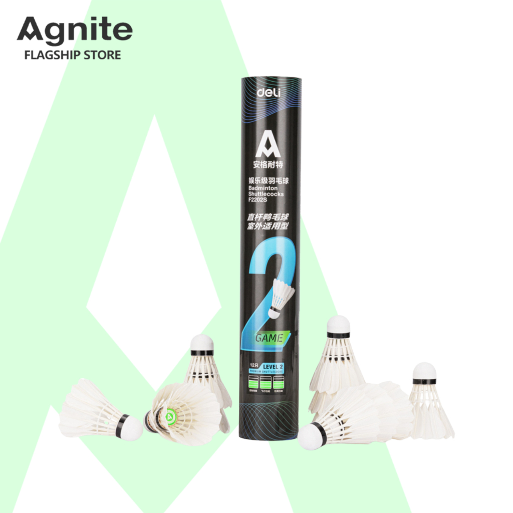 Agnite ลูกแบดมินตัน หัวไม้ก๊อก ลูกขนเป็ด แบดมินตัน คุณภาพดี อุปกรณ์ออกกำลังกาย Shuttlecock