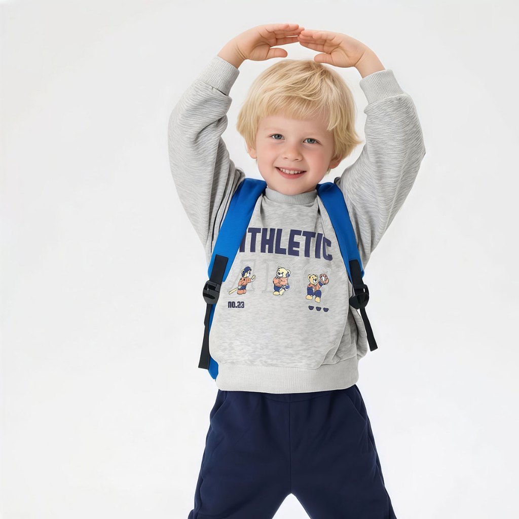 Beryl kids🌸เสื้อยืดแขนยาวเด็ก 🎀เสื้อฤดูใบไม้ร่วงเด็กผู้ชาย พิมพ์ลายหมีน้อยน่ารัก ดูดซับเหงื่อ ระบายอากาศได้ งานเย็บอย่าง - รูปที่ 3