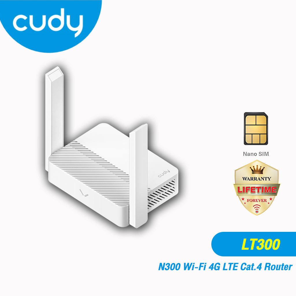 "CUDY" 4G N300 Wi-Fi Router รุ่น LT300